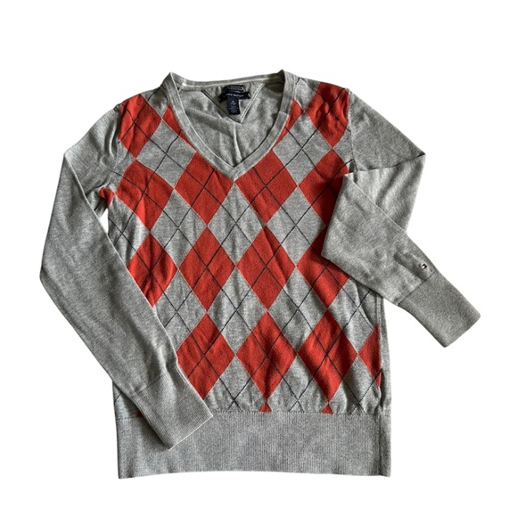 Tommy Hilfiger Sweaters - Tommy Hilfiger V-Neck Argyle Sweater
